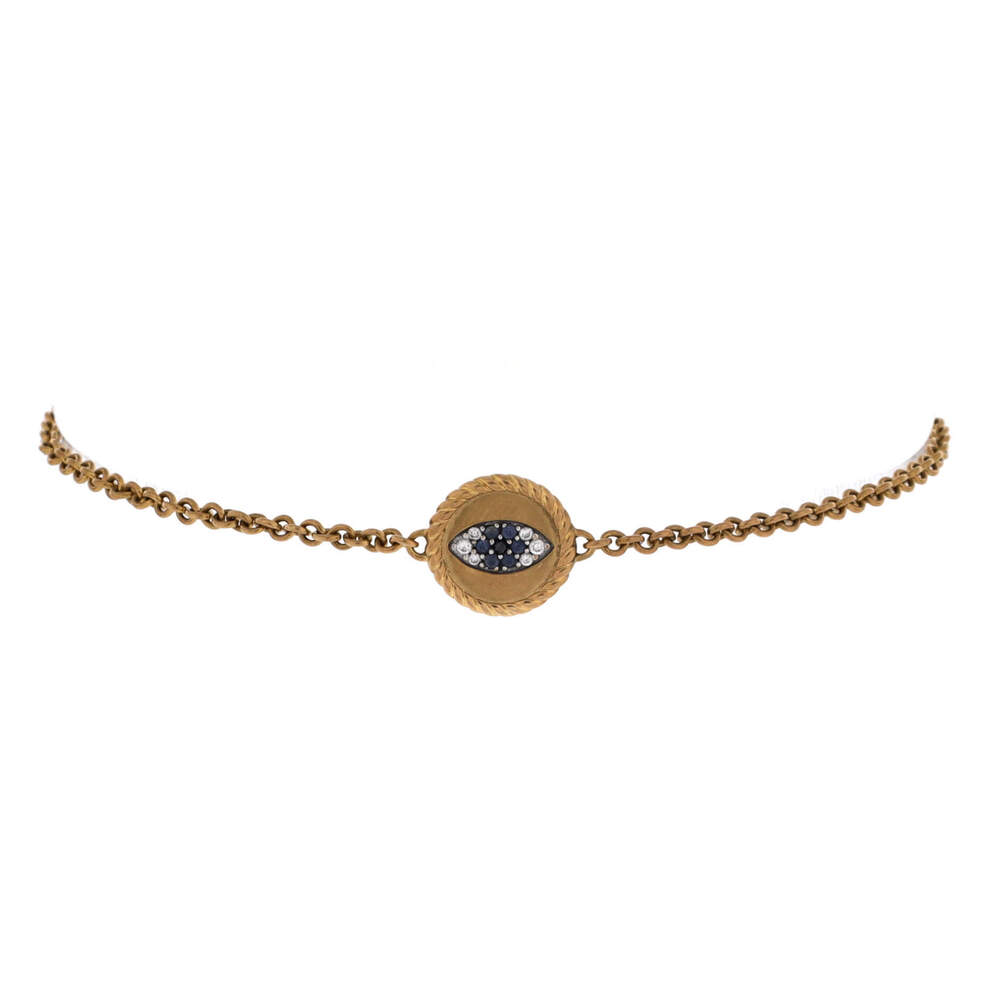 David Yurman 2mm Cable Collectibles Evil Eye Bracelet